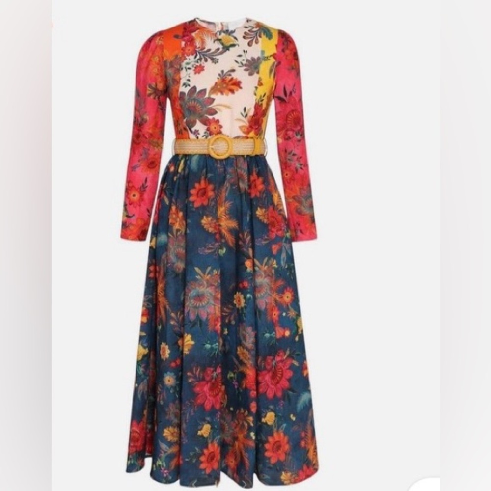 Zimmermann Ginger Long Sleeve Midi Dress